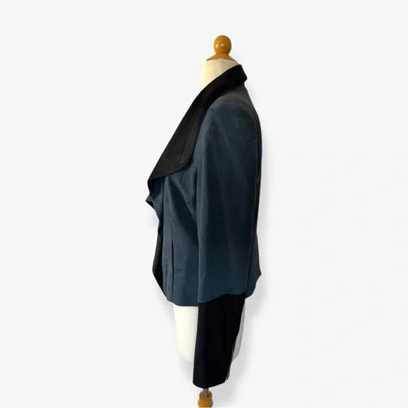 795$ HELMUT LANG Perma COMB DUSTY Sapphire JACQUARD Jacket GOAT LEATHER - Picture 5 of 16